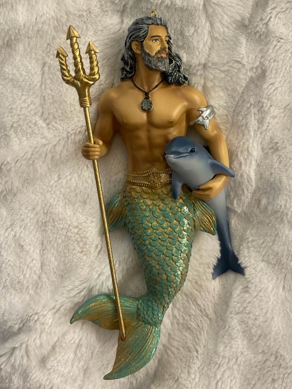 Hydros Ornament By: Gay Mermen December Diamonds Merman with dolphin